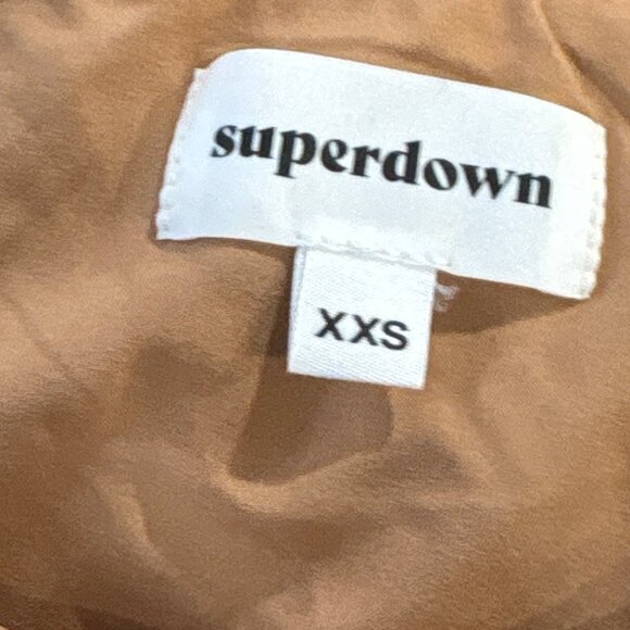 superdown Loraine Mini Dress in Black Leopard XXSmall New Womens Burnout Velvet - Picture 8 of 10